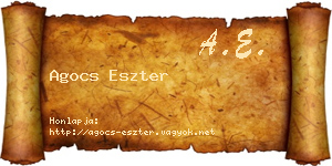 Agocs Eszter névjegykártya