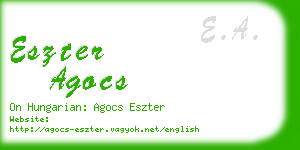 eszter agocs business card